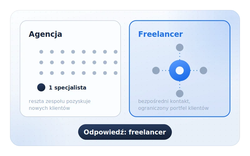 Porównanie współpracy z freelancerem i z agencją marketingową